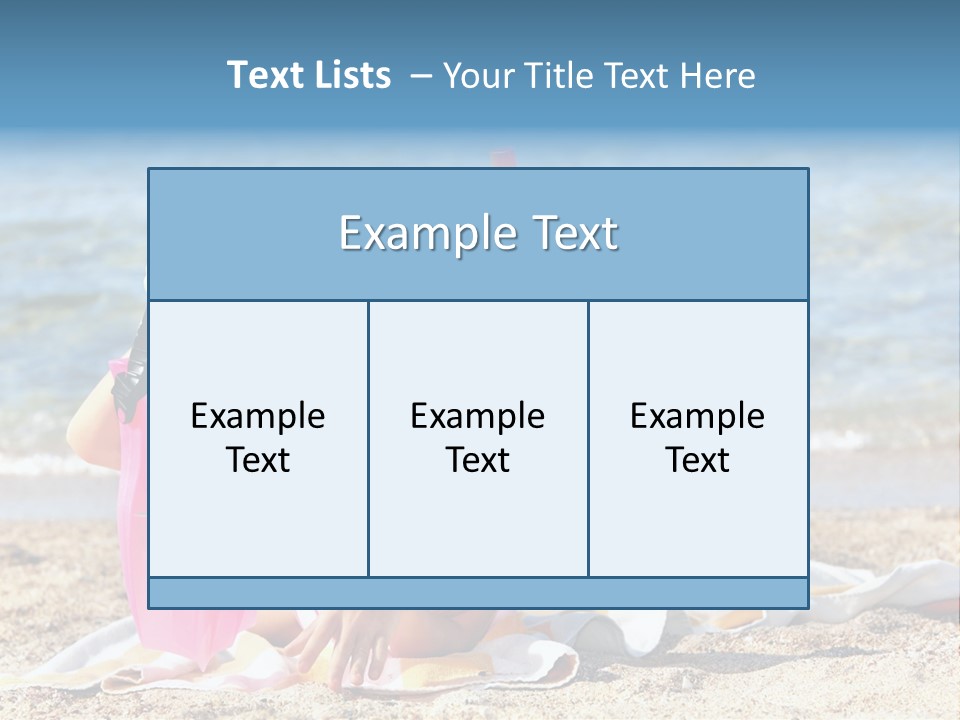Kid Snorkeling Beauty PowerPoint Template