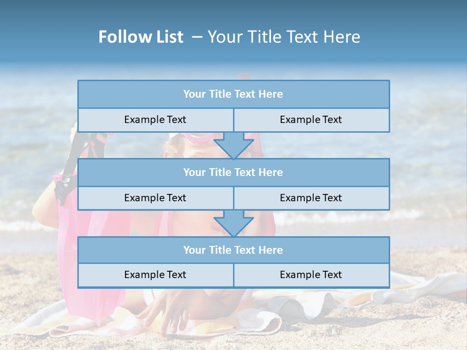 Kid Snorkeling Beauty PowerPoint Template