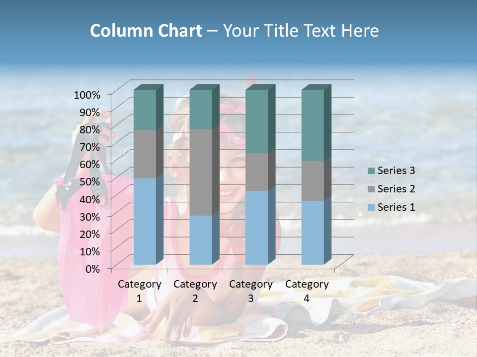 Kid Snorkeling Beauty PowerPoint Template