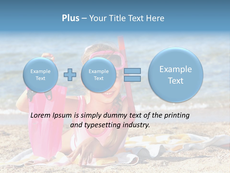 Kid Snorkeling Beauty PowerPoint Template