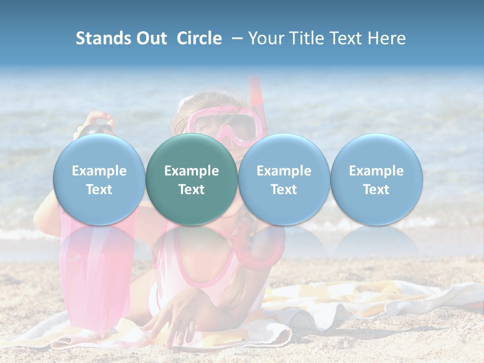 Kid Snorkeling Beauty PowerPoint Template