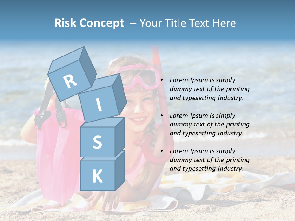 Kid Snorkeling Beauty PowerPoint Template
