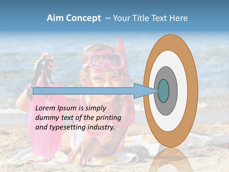Kid Snorkeling Beauty PowerPoint Template