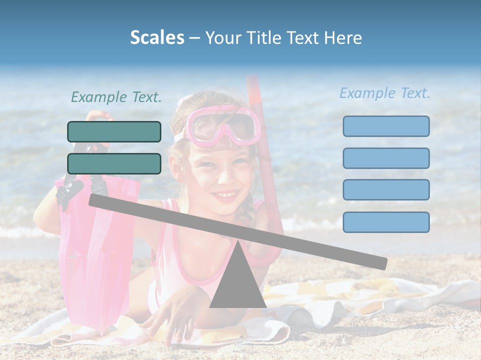 Kid Snorkeling Beauty PowerPoint Template