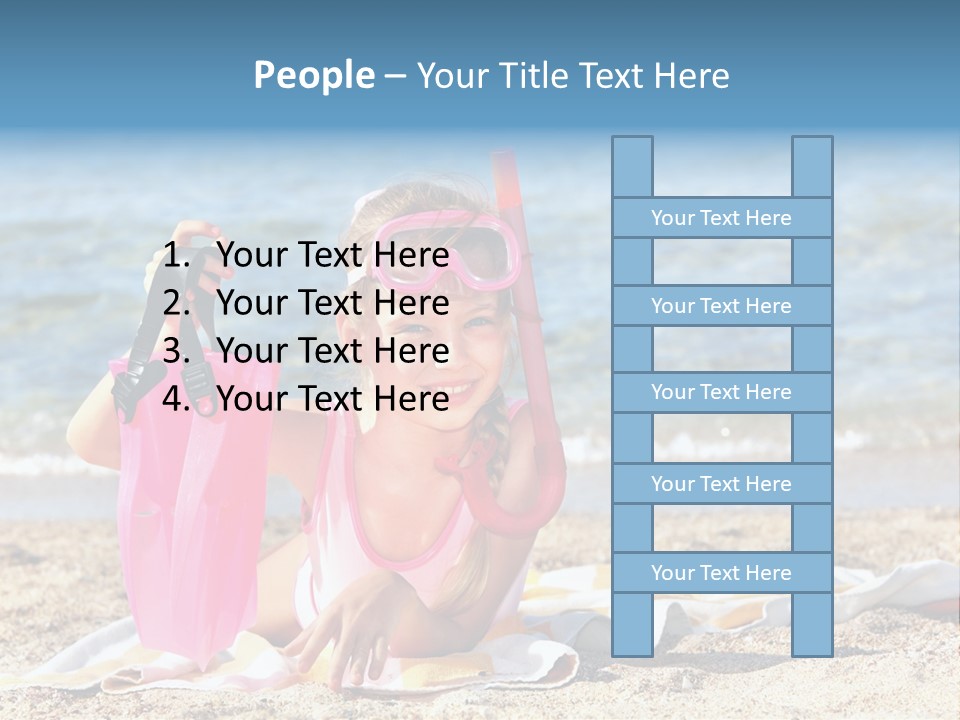 Kid Snorkeling Beauty PowerPoint Template