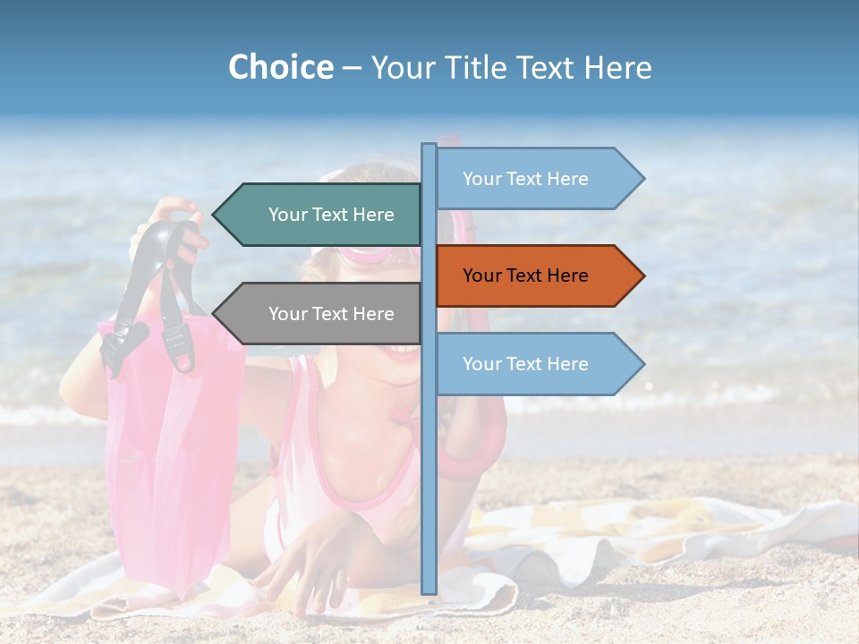 Kid Snorkeling Beauty PowerPoint Template