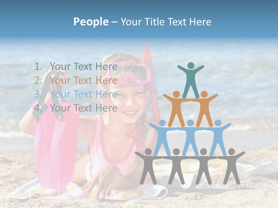 Kid Snorkeling Beauty PowerPoint Template