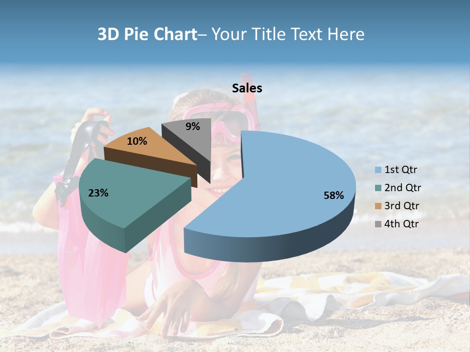 Kid Snorkeling Beauty PowerPoint Template