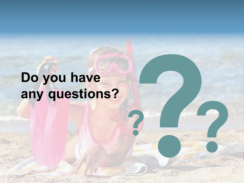 Kid Snorkeling Beauty PowerPoint Template