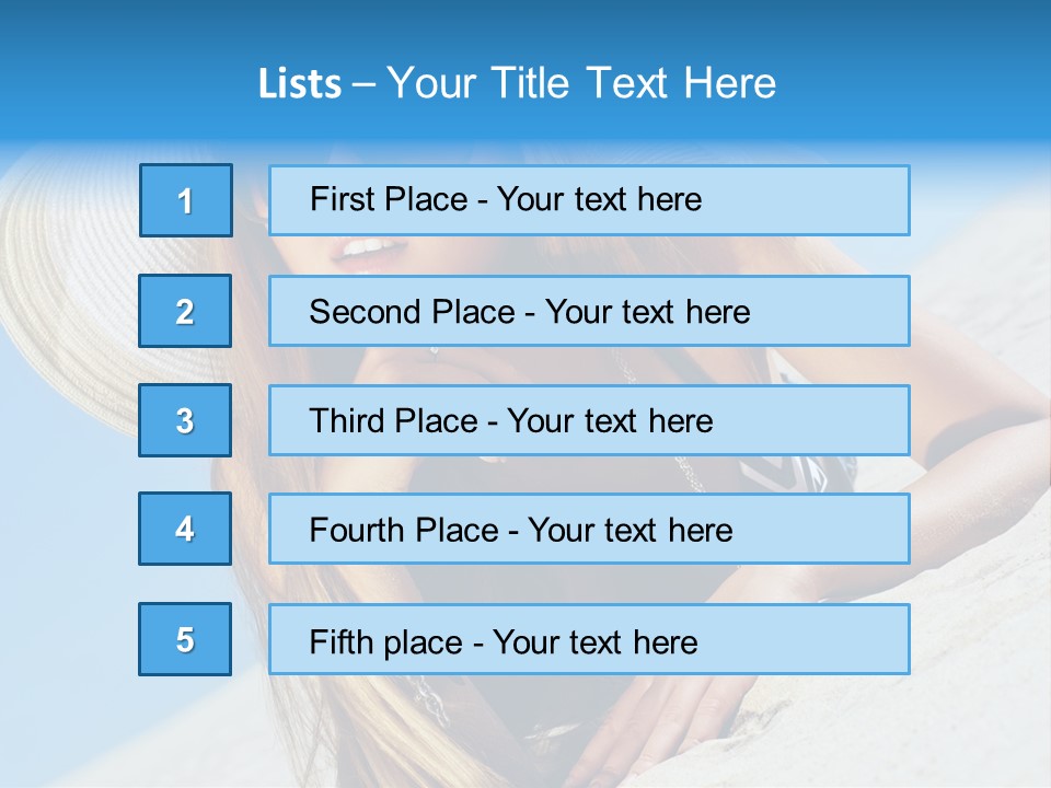 Blue Positive Rest PowerPoint Template