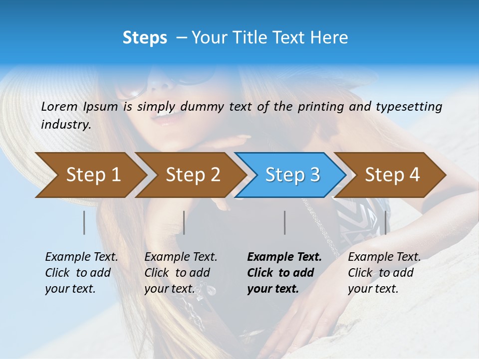 Blue Positive Rest PowerPoint Template
