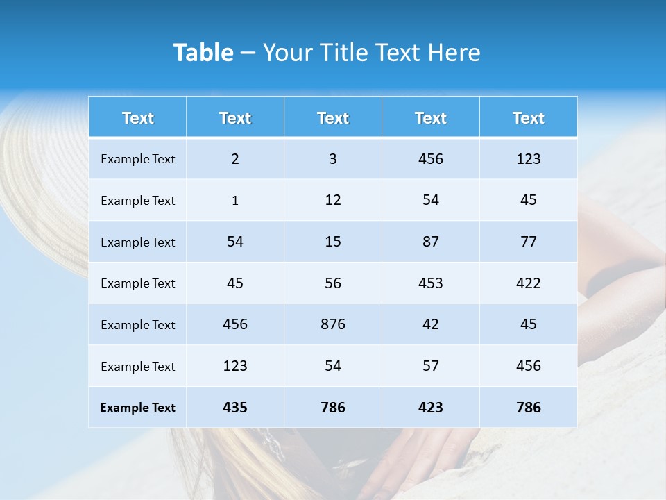 Blue Positive Rest PowerPoint Template