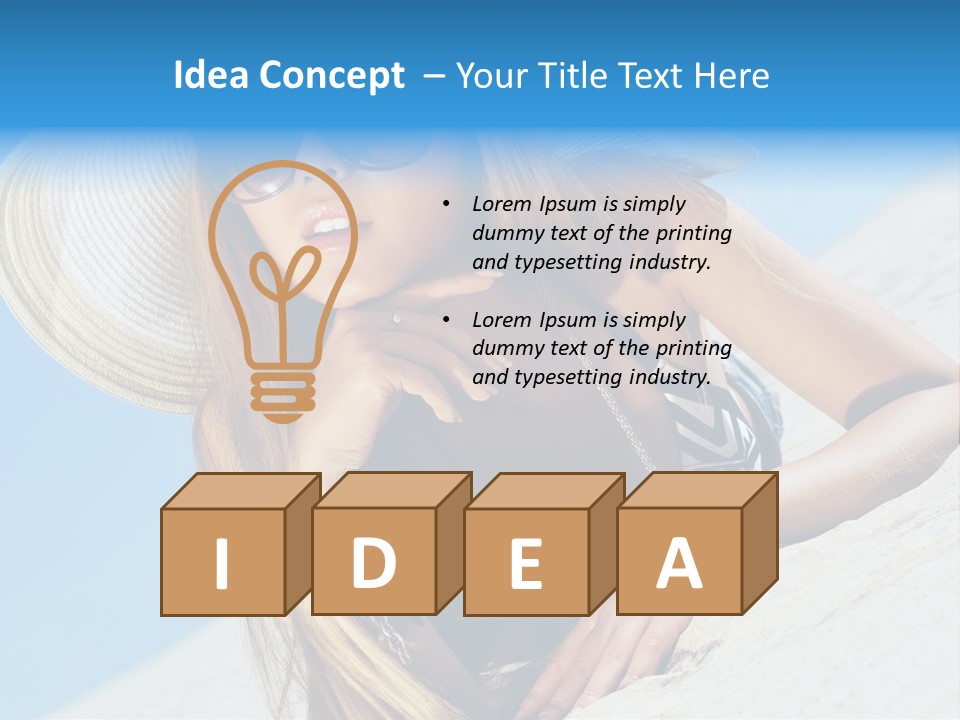 Blue Positive Rest PowerPoint Template