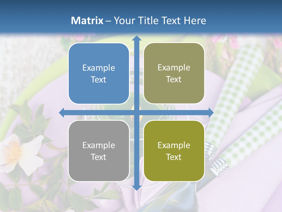 Blank Place Setting Dinner PowerPoint Template