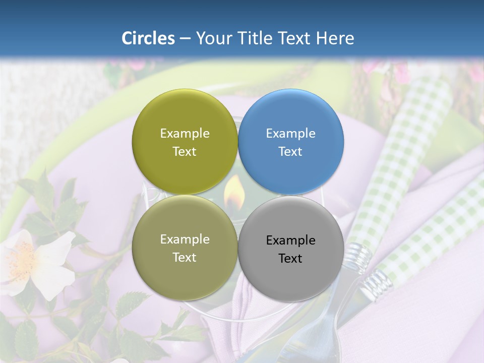 Blank Place Setting Dinner PowerPoint Template