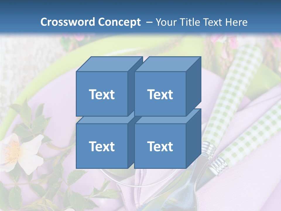 Blank Place Setting Dinner PowerPoint Template