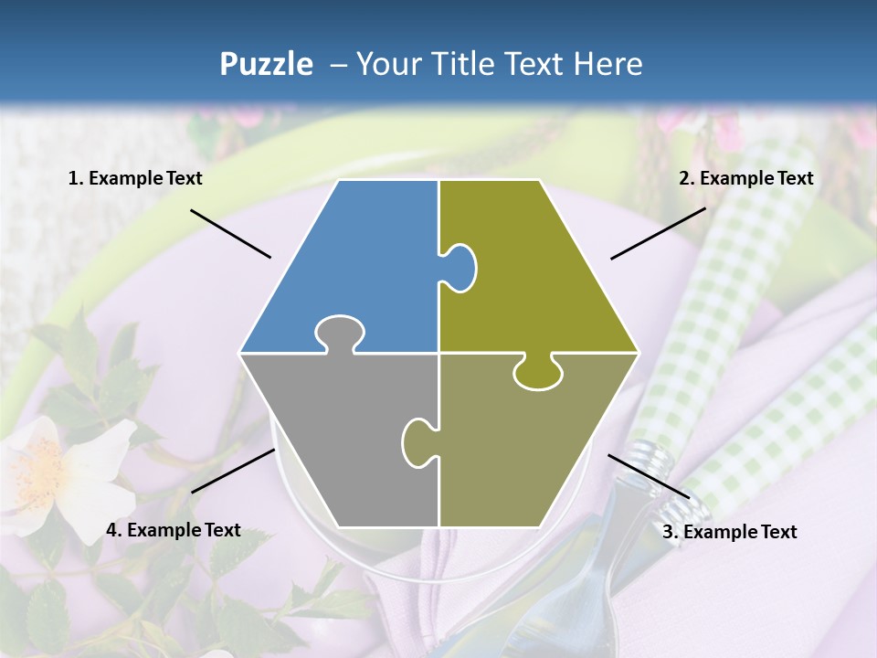 Blank Place Setting Dinner PowerPoint Template