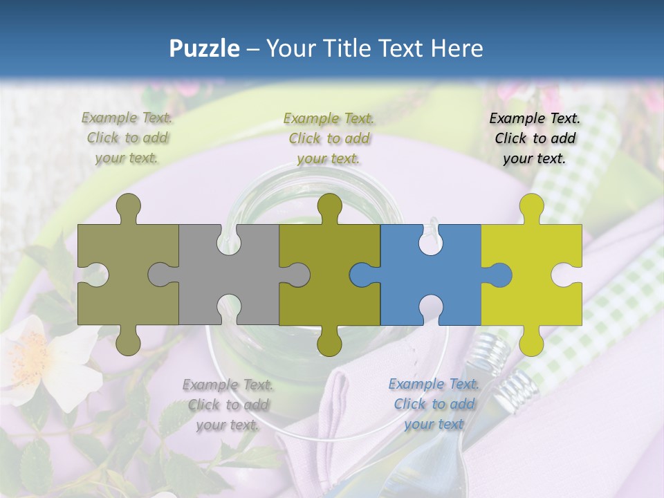 Blank Place Setting Dinner PowerPoint Template