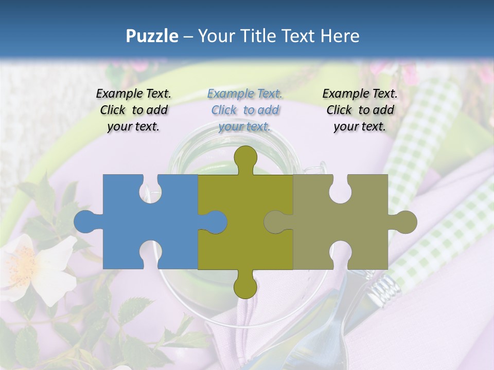 Blank Place Setting Dinner PowerPoint Template