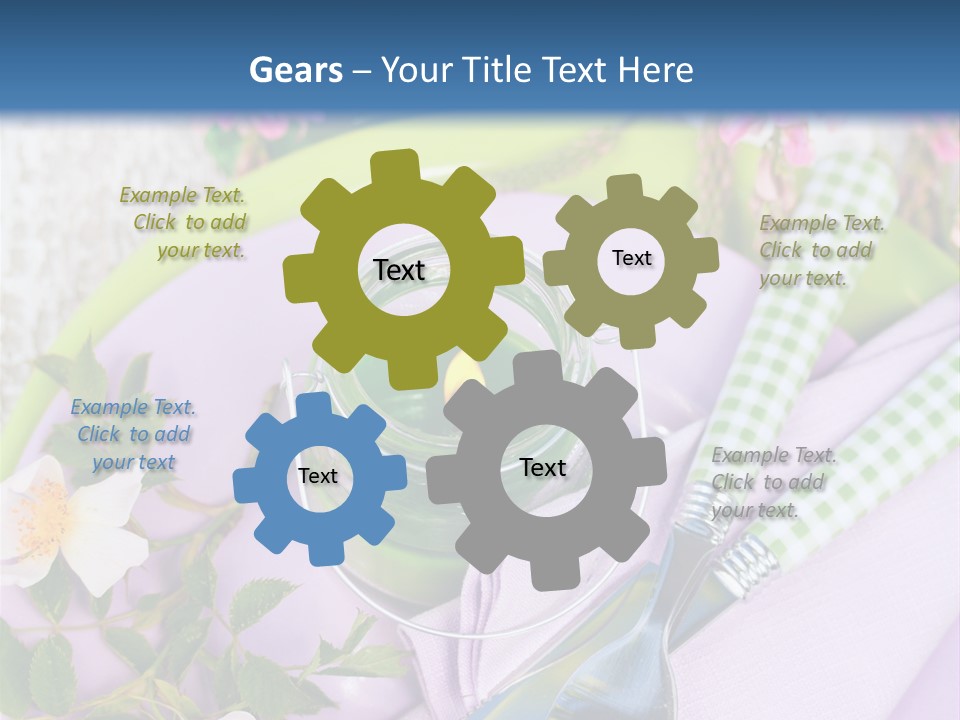 Blank Place Setting Dinner PowerPoint Template