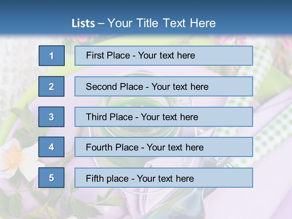 Blank Place Setting Dinner PowerPoint Template