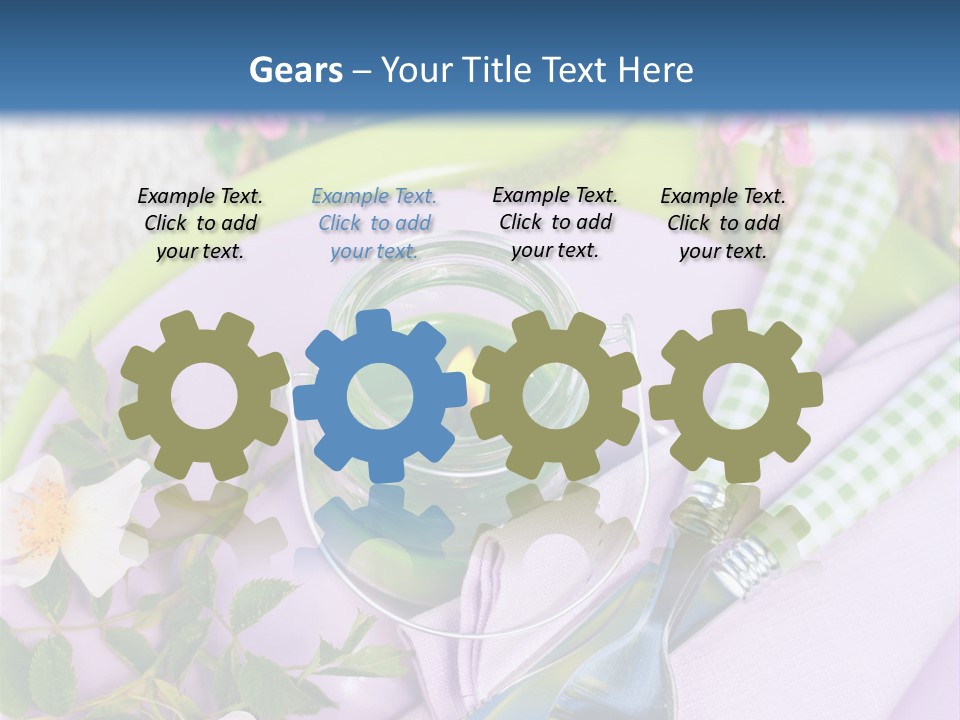 Blank Place Setting Dinner PowerPoint Template