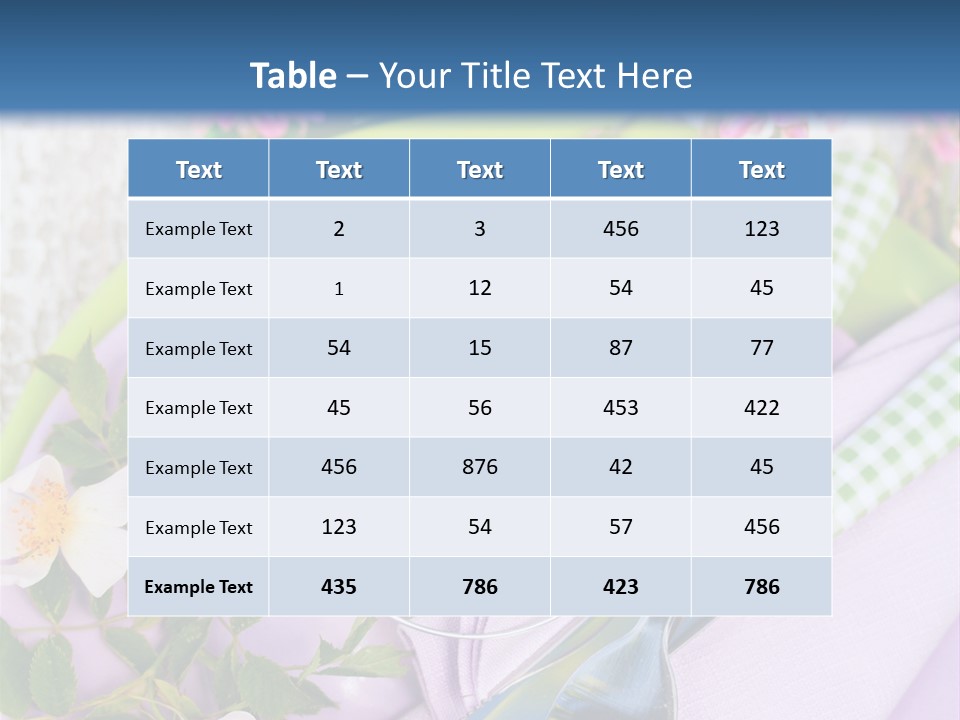 Blank Place Setting Dinner PowerPoint Template