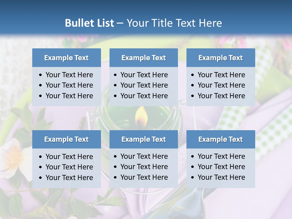 Blank Place Setting Dinner PowerPoint Template