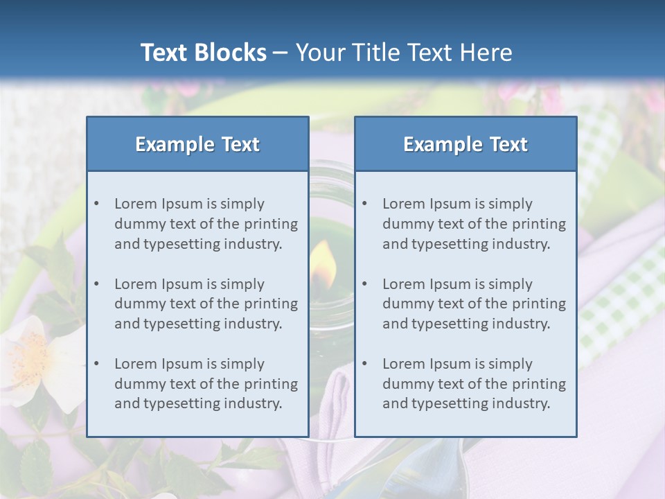 Blank Place Setting Dinner PowerPoint Template