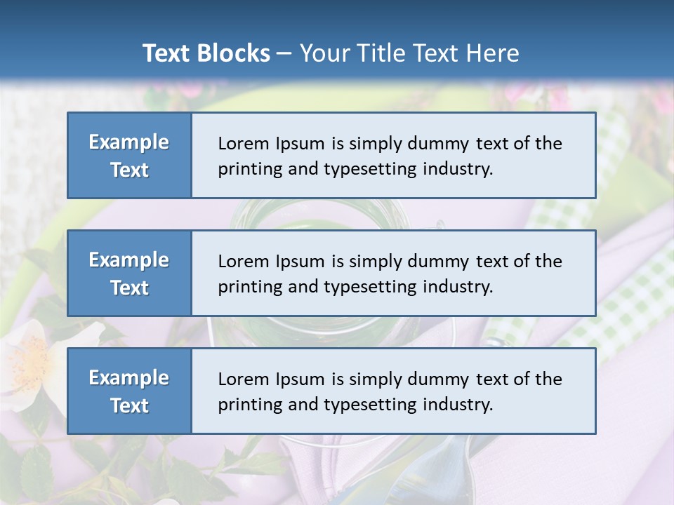 Blank Place Setting Dinner PowerPoint Template