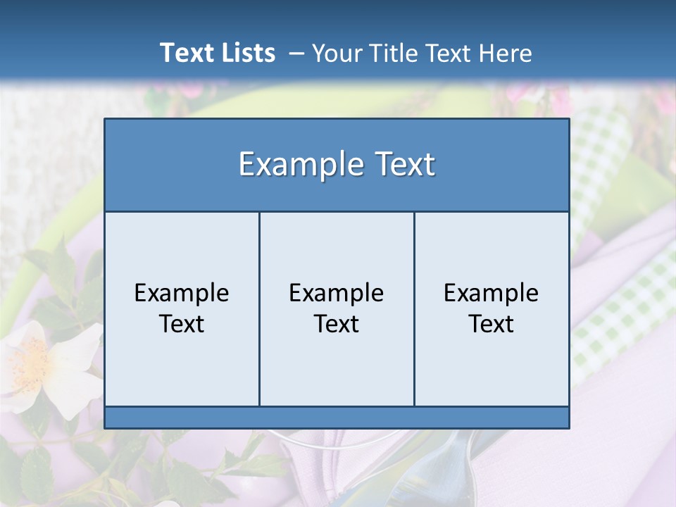 Blank Place Setting Dinner PowerPoint Template