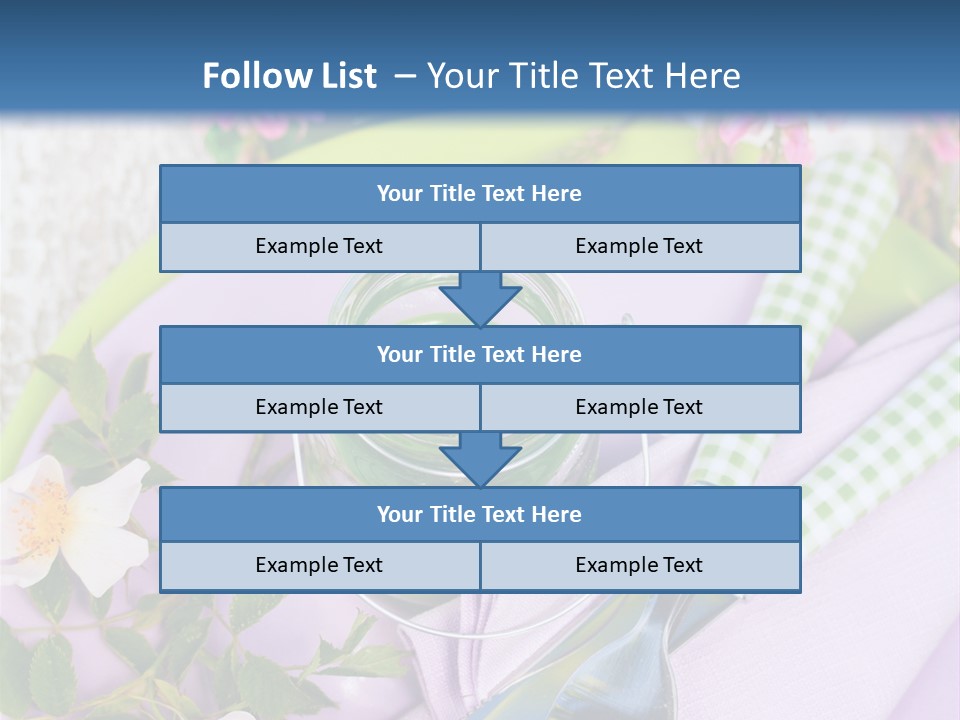 Blank Place Setting Dinner PowerPoint Template