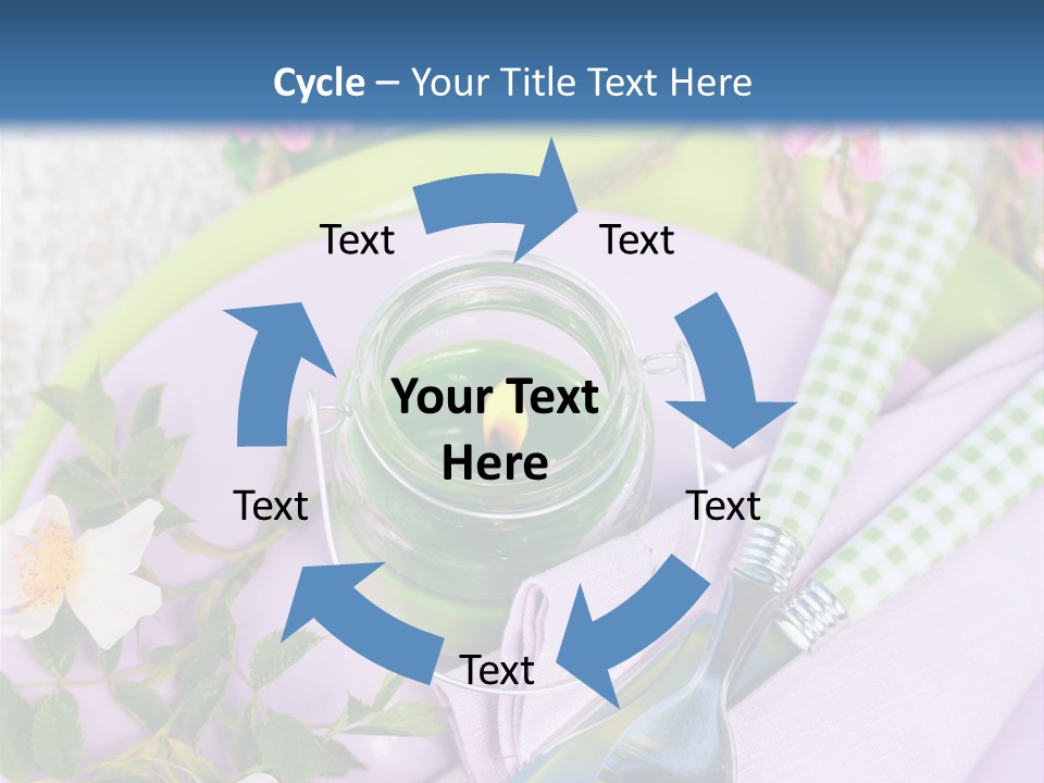 Blank Place Setting Dinner PowerPoint Template