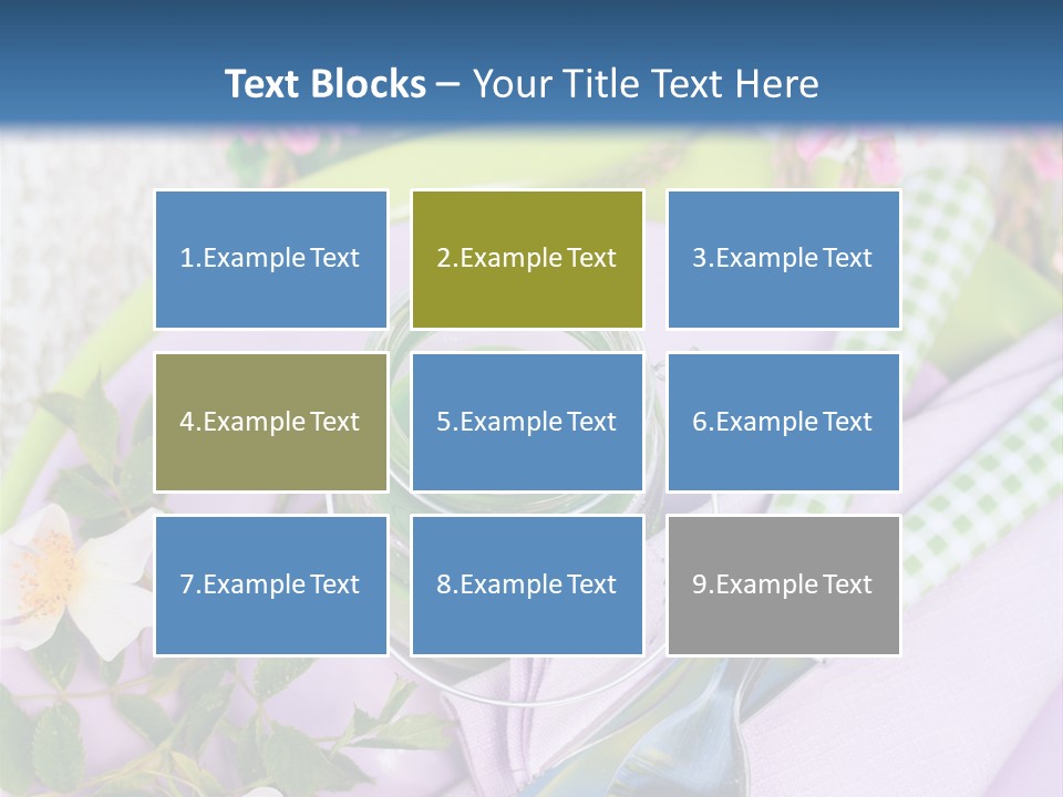 Blank Place Setting Dinner PowerPoint Template