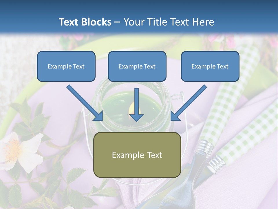 Blank Place Setting Dinner PowerPoint Template