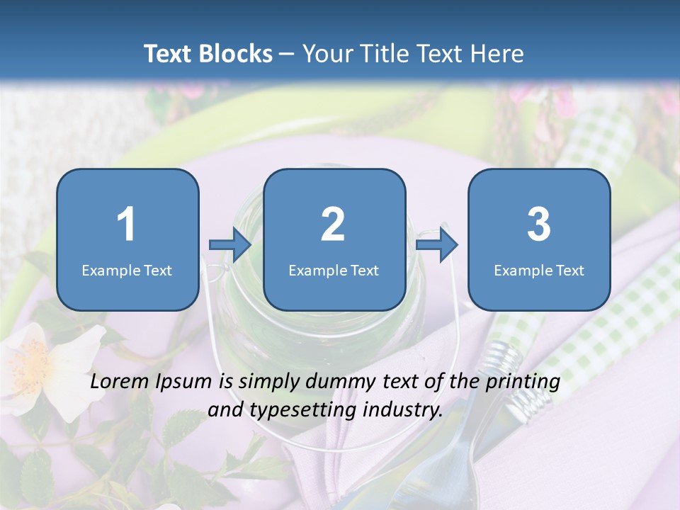 Blank Place Setting Dinner PowerPoint Template