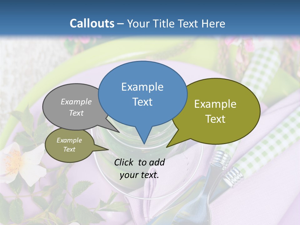 Blank Place Setting Dinner PowerPoint Template
