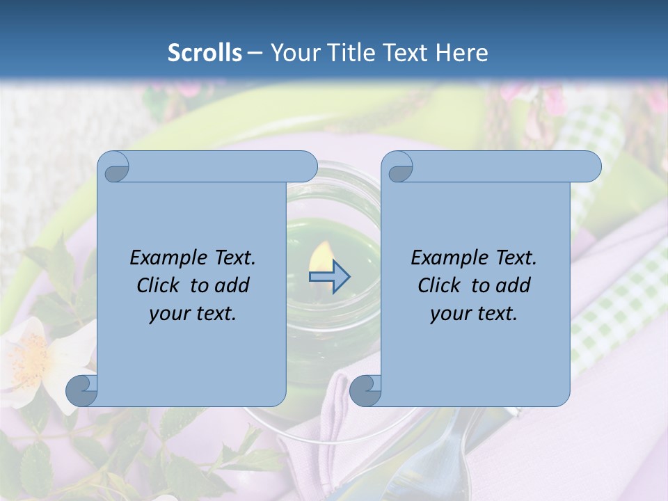 Blank Place Setting Dinner PowerPoint Template