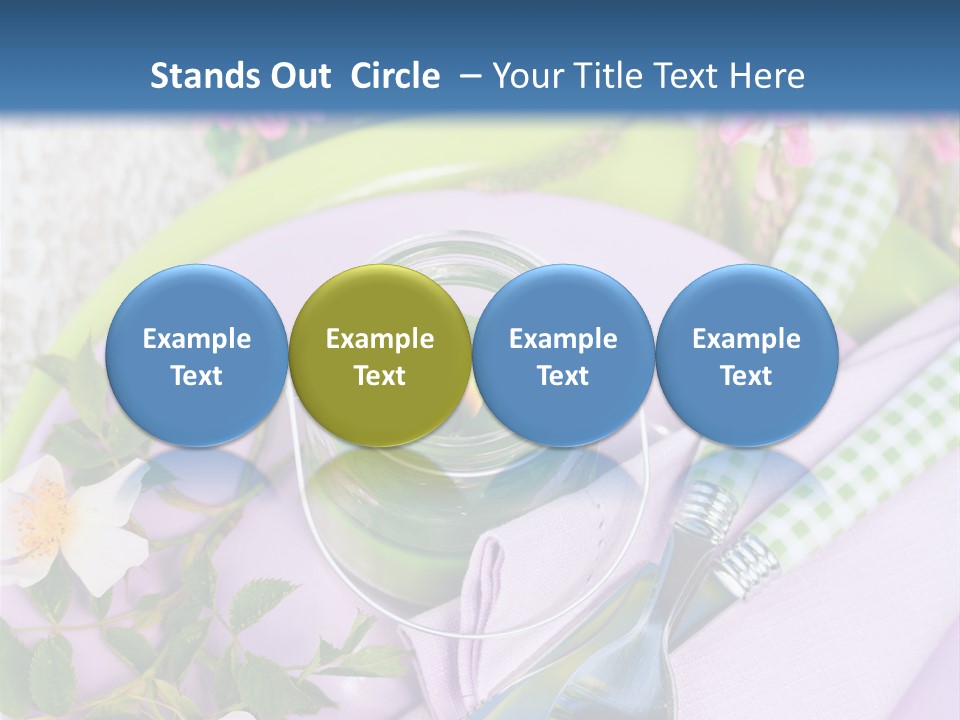 Blank Place Setting Dinner PowerPoint Template