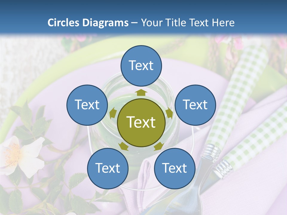 Blank Place Setting Dinner PowerPoint Template