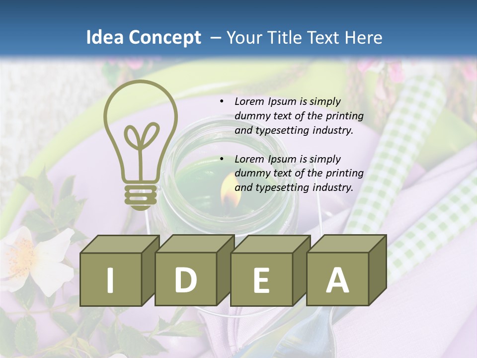 Blank Place Setting Dinner PowerPoint Template