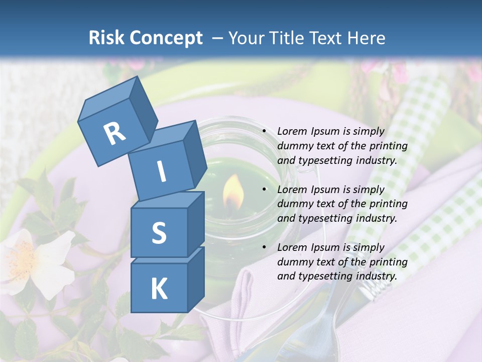 Blank Place Setting Dinner PowerPoint Template