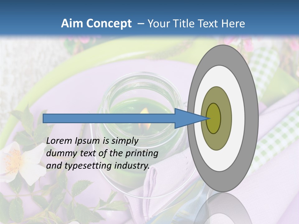 Blank Place Setting Dinner PowerPoint Template