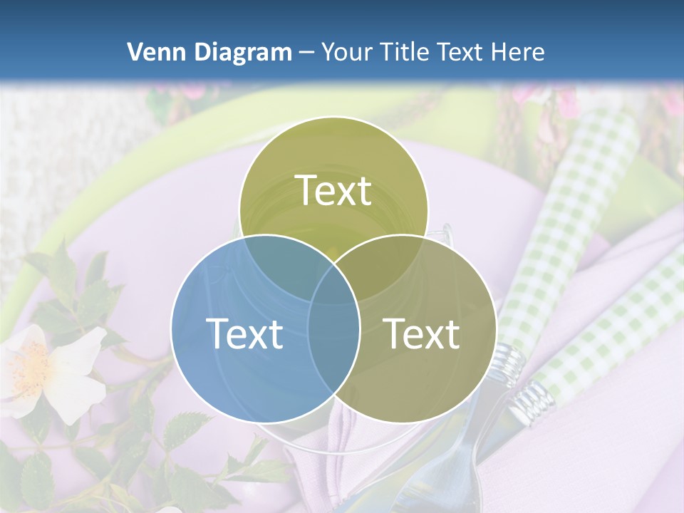 Blank Place Setting Dinner PowerPoint Template