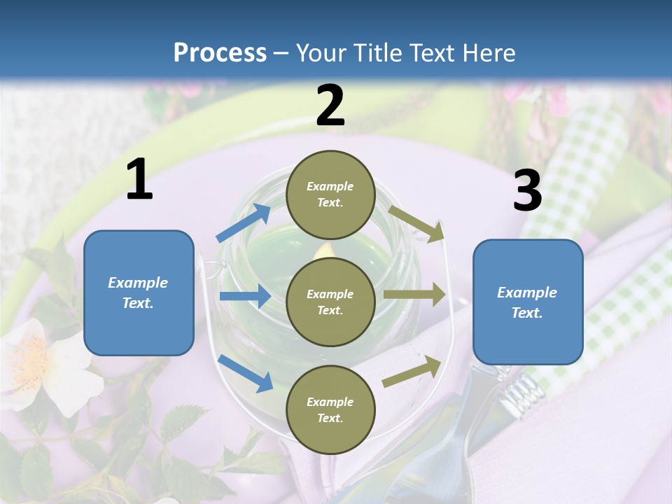 Blank Place Setting Dinner PowerPoint Template