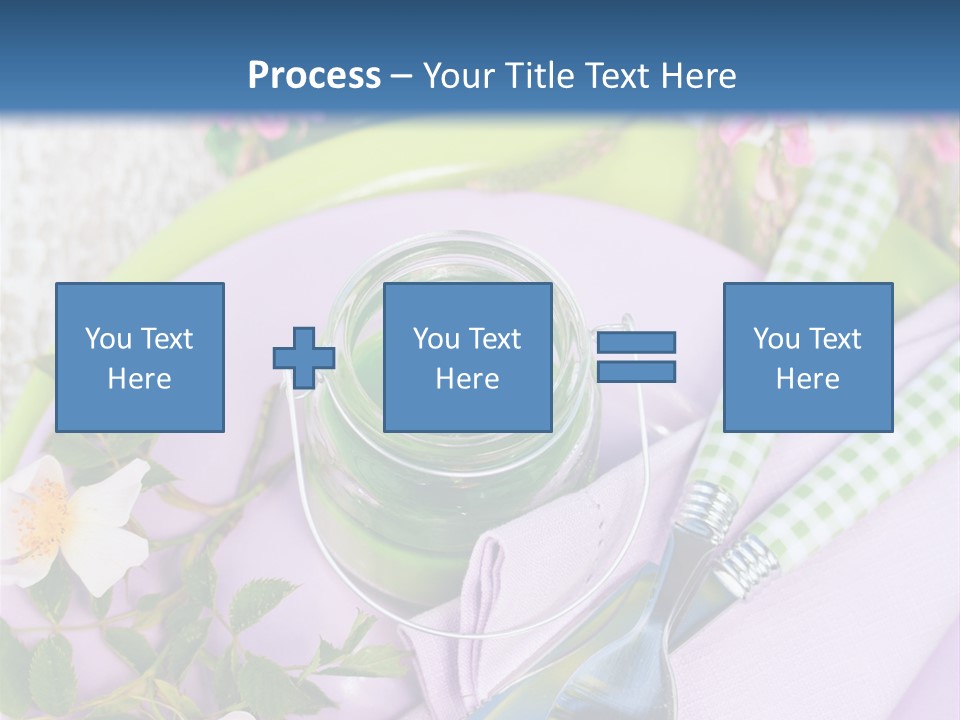 Blank Place Setting Dinner PowerPoint Template