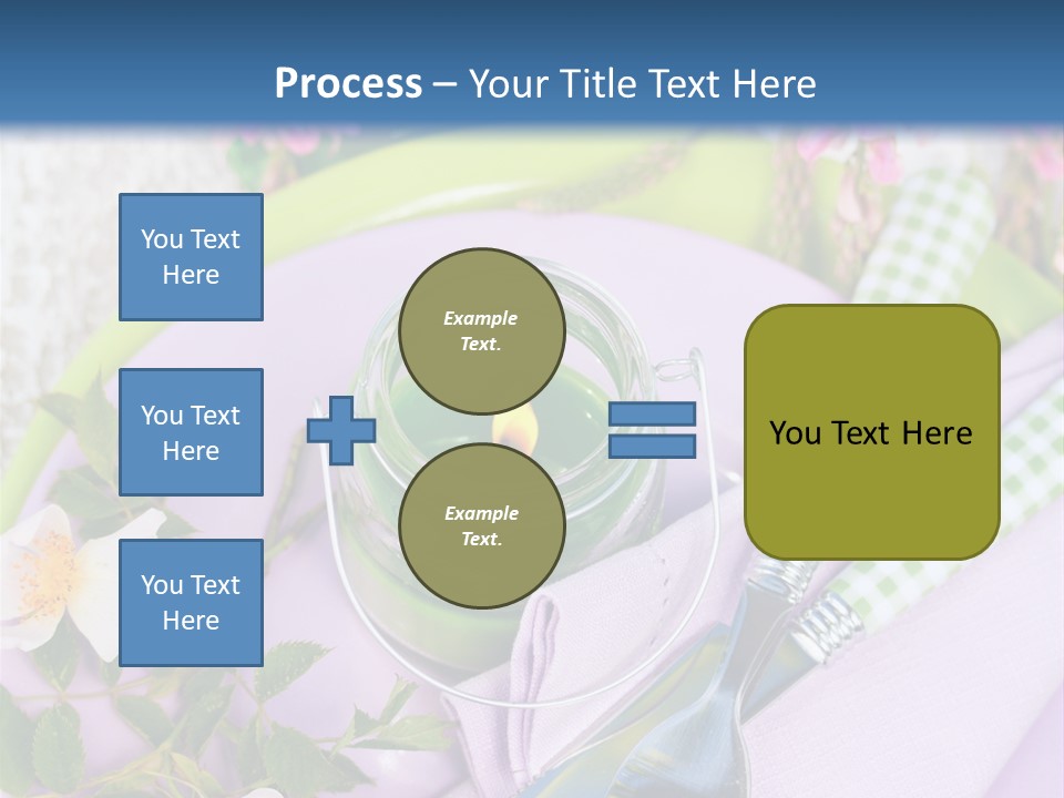 Blank Place Setting Dinner PowerPoint Template