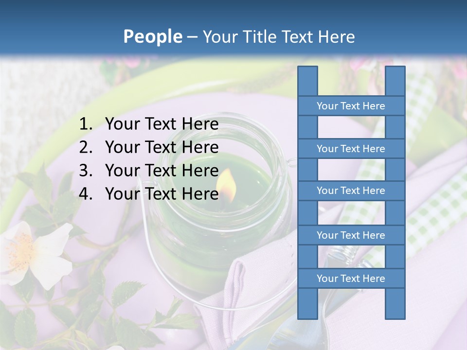 Blank Place Setting Dinner PowerPoint Template