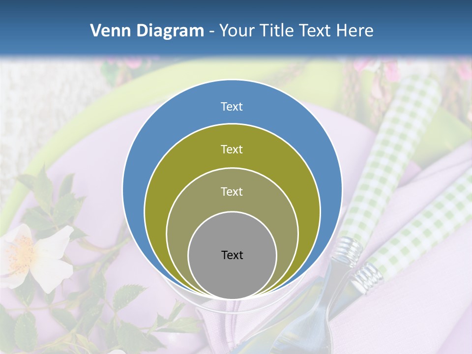 Blank Place Setting Dinner PowerPoint Template