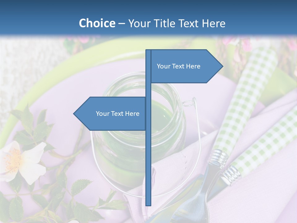 Blank Place Setting Dinner PowerPoint Template